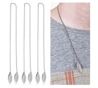 Trifletopia 3 PCS napkin clips - adjustable and portable napkin clips for men - perfect for fixing towels and bib clips for runners - suitable for youth, adults, and the elderly (silver)