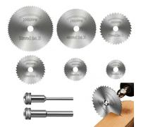 Trifletopia 8pcs round saw blade set - cutting discs - drill cutting disc - accessory cutting with 1/8" straight shank - compatible with drill rotary tools for cutting wood, plastic, copper