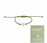Trifletopia Make a Wish Bracelet - Four Leaf Clover Charm Bracelet for Good Luck - Adjustable Friendship Bracelet for Women, Students, Exams, New Job - Thoughtful Good Luck Gifts and Lucky Charms