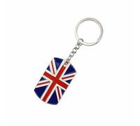Trifletopia Union Jack Flag Keychain - British UK Flag Key Ring Pendant for Car, Bag and Travel Accessories - Mini Cooper Keyring, Metal Souvenir Charm for Birthday, New Year and Special Gifts