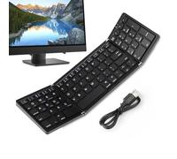 Trifold Keyboard - Portable Rechargeable Wireless Keypad | Slim Folding Design for Tablet, Laptop, Smartphone, Compact Travel Tool, Affa Office Accessory