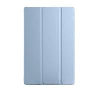 Trifold Leaher Stand Tablet Case Suitable For Xiaomi Pad 8/8Pro 11.2inch 2025 Soft TPU Silicone Back Shell Smart Cover(Sky blue)