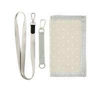 Trifold Nylon Wallet, Unisex Slim Purse With Key hook Chain ID Credit Card Case Holder for Bills Crash 9.05x4.92 inch Print Adorable Bear With A Big Red Heart