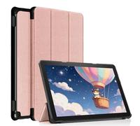 Trifold Stand Case for 10 inch Tablets, TOKILO Slim Lightweight Stand Hard Back Shell Smart Cover with Auto Wake/Sleep, Un Fit for LG10 Tablet, RoseGold