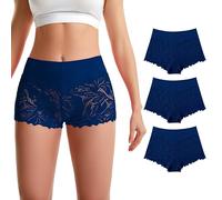 Trifolium High Waist French Knickers Floral Lace Underpants 3 Pack Navy,Navy,Navy Factory L UK 14-16 (8003-3P-L-NV-NV-NV-T5)