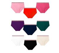 Trifolium High Waisted Brazilian Cotton Knickers Striped Waistband underpants 3 Pack Random Colour UK 10-12 Factory Label M (032-M-Rdm)