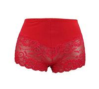 Trifolium Ladies Sexy Lace Panties Short Pants Lingerie French Knicker Large Strech 8003 (UK 8-10 (Factory Label M), Red)