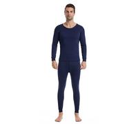 Trifolium Men's Warmth Thermal Underwear Set Winter Base Layer Top & Bottom Ultra Soft Long Johns Pant Sets Navy Blue Factory Label 4XL UK 47-49 (TM1710M-4XL-NBL)