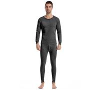 Trifolium Men's Warmth Thermal Underwear Set Winter Base Layer Top & Bottom Ultra Soft Long Johns Pant Sets Dark Grey Factory Label 4XL UK 47-49 (TM1710M-4XL-DGY)