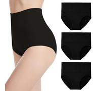 Trifolium Women Seamless Magic Light Control Support High Waist Shaping Pants 3 Pack Black UK 20-22 Factory Label XXL (2003-XXL-BK-BK-BK)