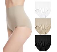 Trifolium Women Seamless Magic Light Control Support High Waist Shaping Pants 3 Pack (Black White Beige) UK 20-22 Factory Label XXL (2003-XXL-BK-WT-BG)