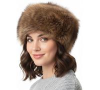 Trifolium Women's Cozy Winter Hat - Warm & Stylish, Russian Cossack Look Brown Long Faux Factory Label S (HT6386-S-BWN-Fox)