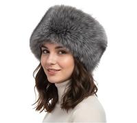 Trifolium Women's Cozy Winter Hat - Warm & Stylish, Russian Cossack Look Silver Grey Long Faux Factory Label S (HT6386-S-GY-Fox)