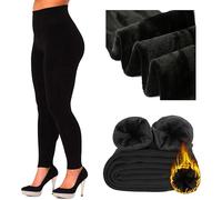 Trifolium Womens Ultra-Insulating Thermal Winter Furry Fleece Lined Leggings: Cozy Comfort for Cold Days (Black Control Leggings, UK Size 10-12 LG7309C-S-10-12-BK)