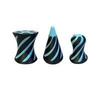 Triformia 3Pcs Glow-in-the-Dark Impossible Fidget Toys, 3D Printed Spiral Design, ADHD Autism Sensory Stress Relief Desk Toys, Unique Gifts for Kids & Adults (Glow In the Dark Blue)