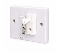 Triformia | Light Switch Cover Guard 4 Pack with Key | UK Made Eco PLA | Side-Wall Switch Protector with Premium No-Residue Gel Tape | Prevent Accidental Light Switching | White (4, White)