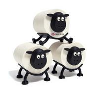 Triformia Sheep Toilet Roll Holder - Novelty Toilet Roll Holder with Hilarious Design, Premium 3D Printed Eco-Friendly PLA, Modular Stackable Storage, Easy Plug & Play Assembly