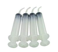 Trifycore 4pcs Disposable Dosing Syringe Nozzle Dental Irrigation Syringe with Curved Ends, Health and Personal Care