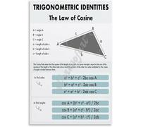Trig Identities Cosine Rule Poster Mathematics Education Wall Decor Aesthetic Posters & Prints on Metal Tin Sign Wall Art Poster Room Decor 6x8 Inch