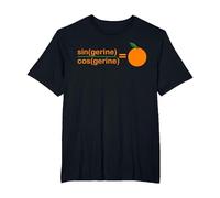 Trig Identities Tangerine Funny Math Pun for Teachers T-Shirt, Men's Big and Tall, Black, 4X Tall