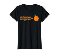 Trig Identities Tangerine Funny Math Pun for Teachers T-Shirt, Women, Black, Small