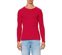 Trigema Men's 602501 Longsleeve T-Shirt, Magenta, M