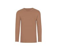 Trigema Men's Long Sleeve Shirt, Hazelnut, L