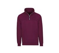Trigema Men's sweatshirt with zip, Sangria, S