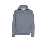 Trigema Men's sweatshirt with zip, Stone grey melange, M