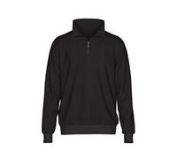 Trigema Men's Trigema Troyer Waffle Look Sweatshirt (Pack of 1), black, L