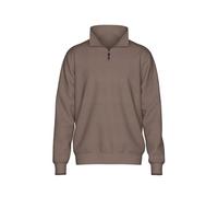 Trigema Men's Trigema Troyer Waffle Look Sweatshirt (Pack of 1), taupe, L