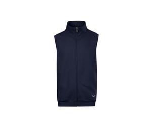Trigema Vest made of comfortable sweat material, Navy Seagrass, M