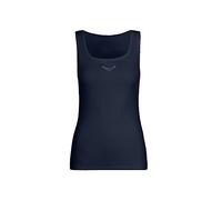 Trigema Women's Damen Träger-Shirt mit Swarovski Kristallen Tank Top, Blue-Blau (Blau 046), 14