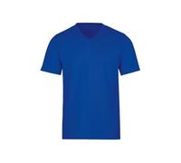 Trigema Women's V-Neck Deluxe Cotton T-Shirt, Blue (Royal 049), M