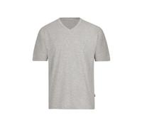 Trigema Women's V-Neck Deluxe Cotton T-Shirt, Grey (Light Grey Melange 110), S
