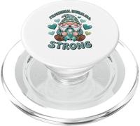 Trigeminal Neuralgia Strong Teal Ribbon Gnome awareness PopSockets PopGrip for MagSafe