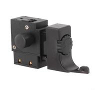 Trigger Button Switch for Electric Drill with Controller, Lock-On Power Tool Trigger Switch FA2-4/1BEK 250V Black Plastic Part(B)