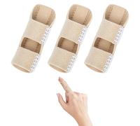 Trigger Finger Splint,3 PCS Finger Splints Adjustable Finger Support Splint Finger Brace Splints Trigger,Finger Strap for Mallet Broken Knuckle Immobilization Straightening for All Fingers(Skin)