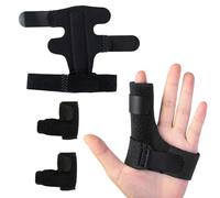 Trigger Finger Splint - 3pcs Breathable Thumb Splints,Enhanced Trigger Fingers Splints,Full Coverage Fingers Brace,Removable Fingers Straightener for Relieve Pain or Locking Finger Tendon (Black)