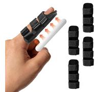 Trigger Finger Splint, 4 Pcs Adjustable Finger Splints, Fingers Splint,Suitable for Hammer Toe Fracture Protection, Immobilisation, Arthritis Pain Relief, Fits Index, Middle, Ring and Little Finges