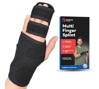 Trigger Finger Splint Finger Brace | Middle Finger Splint | Splint For Fractures, Broken Ring Finger, Arthritis, Tendonitis | Mallet Finger Splint Straightener Immobilizer | (LEFT LARGE/XL)