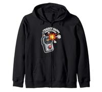 Trigger Happy Professional Funny Remote Fire Button Zip Hoodie