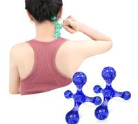 Trigger Point Massage Tools, 2 PCS 4 Point Manual Massager (Blue)
