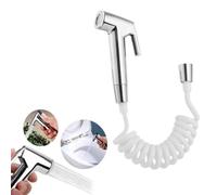 Trigger Shower Head Set G1/2 High Pressure Handheld Shower Head Bidet Toilet Sprayer with 1.5m Telephone Hose for Motorhome Camping for Bath, Hair Salons Pet Cleaning