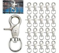 Trigger Snap Hooks Heavy Duty Swivel Snap Hooks Metal Clasps Lanyard Clips Durable Trigger Snaps for Pet Cage Key Chains Dog Leash(20PCS)