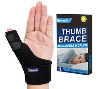 Trigger Thumb Splint - Thumb Spica Support Brace Stabilizer for Pain, Sprains, Arthritis, Tendonitis (Right Hand or Left Hand) (Black)