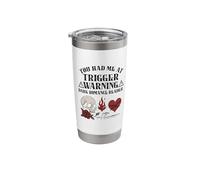 Trigger Warning Dark Romance Reader Smut Spicy Bookish Merch Stainless Steel Insulated Tumbler