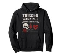Trigger Warning Dark Romance Reader Spicy Bookish Merch Menu Pullover Hoodie