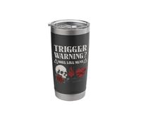 Trigger Warning Dark Romance Reader Spicy Bookish Merch Menu Stainless Steel Insulated Tumbler
