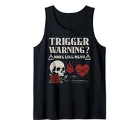 Trigger Warning Dark Romance Reader Spicy Bookish Merch Menu Tank Top